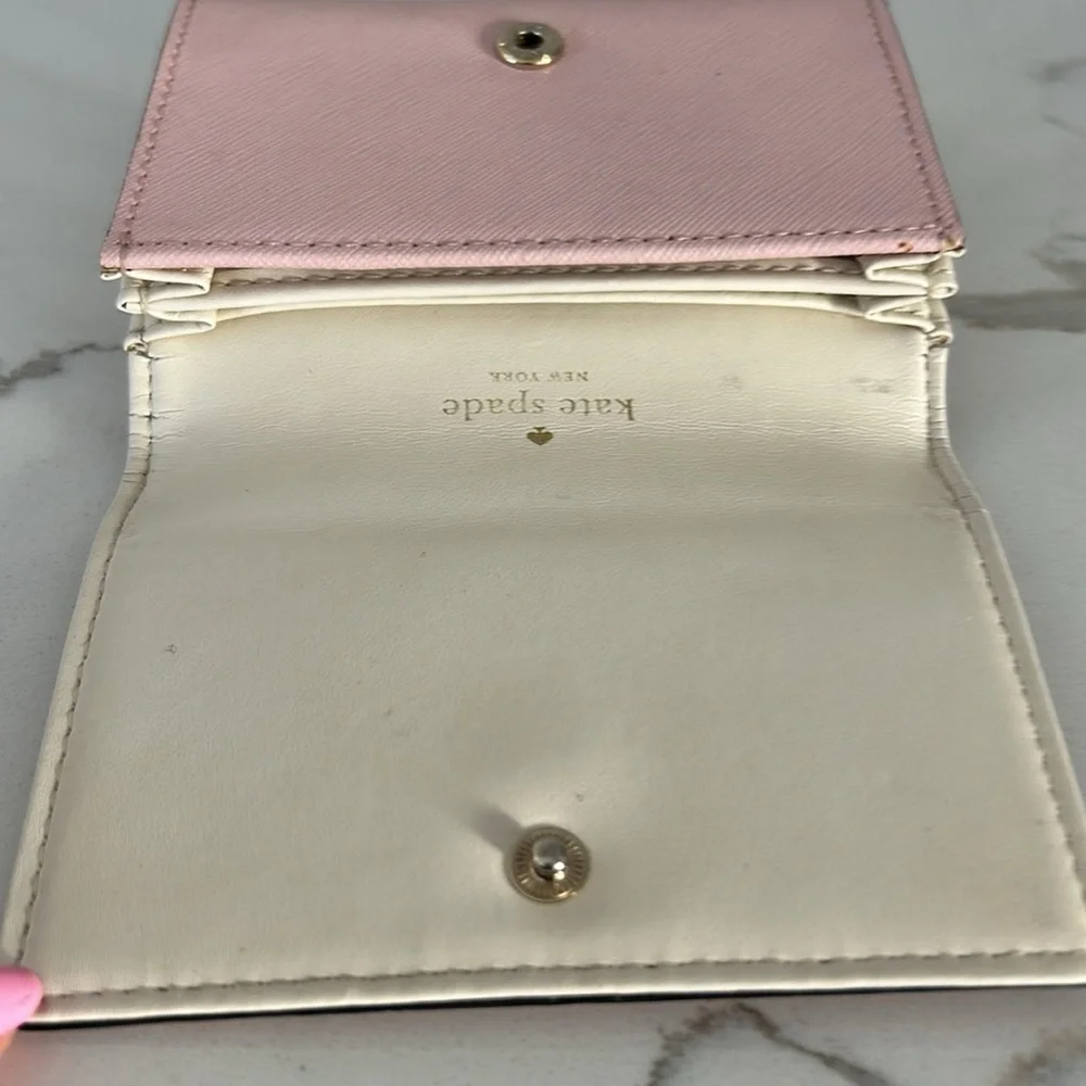 Kate Spade Mikas Pond Christine Light Pink Small Wallet Card Hokder